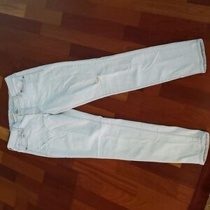 Old Navy Rock Star Mid Rise Light Grey White Lightning 10 Regular 30x29